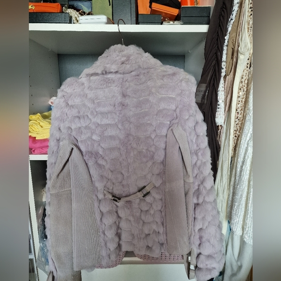 Roberto Cavalli / Just Cavalli real fur and leather jacket size 40/ medium - Picture 9 of 14